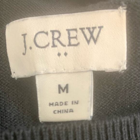 J Crew Black Pullover Sweater M Womens Soft Knit Rhinestone Buttons Long Sleeves - Picture 3 of 10